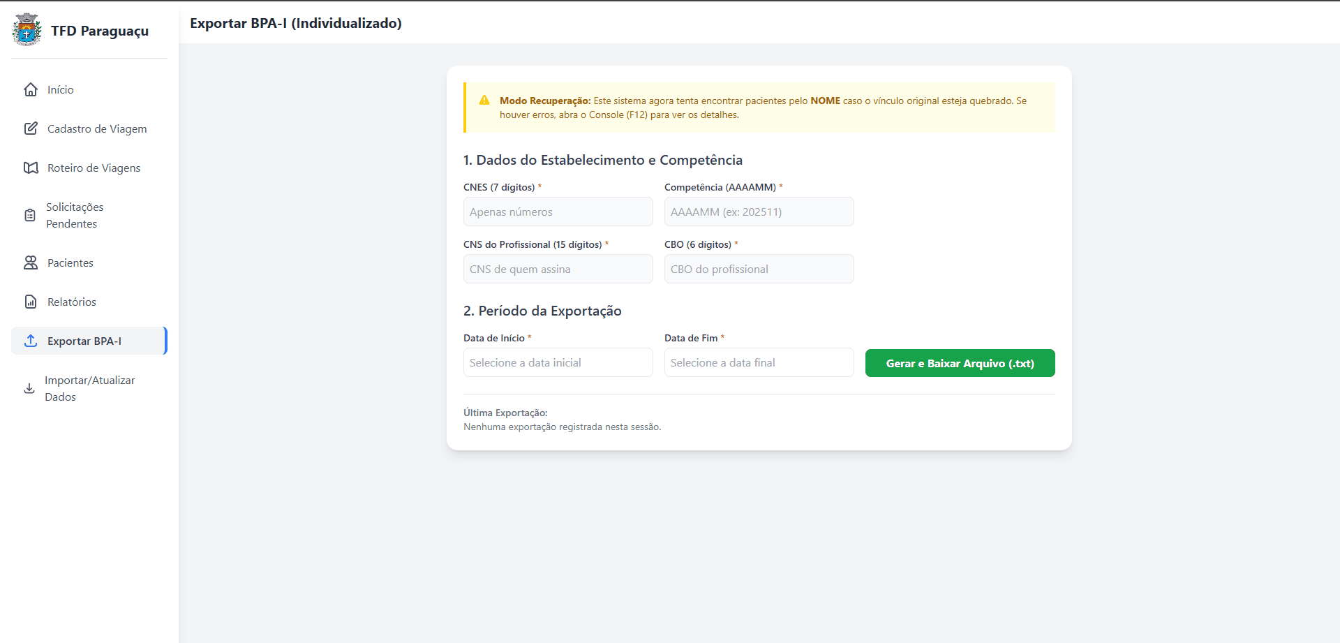 TFD: Automação BPA
